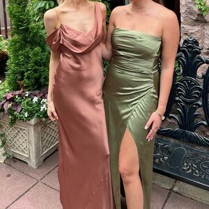 Reformation Ronda Dress In Praline